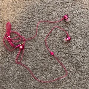 Pink headphones